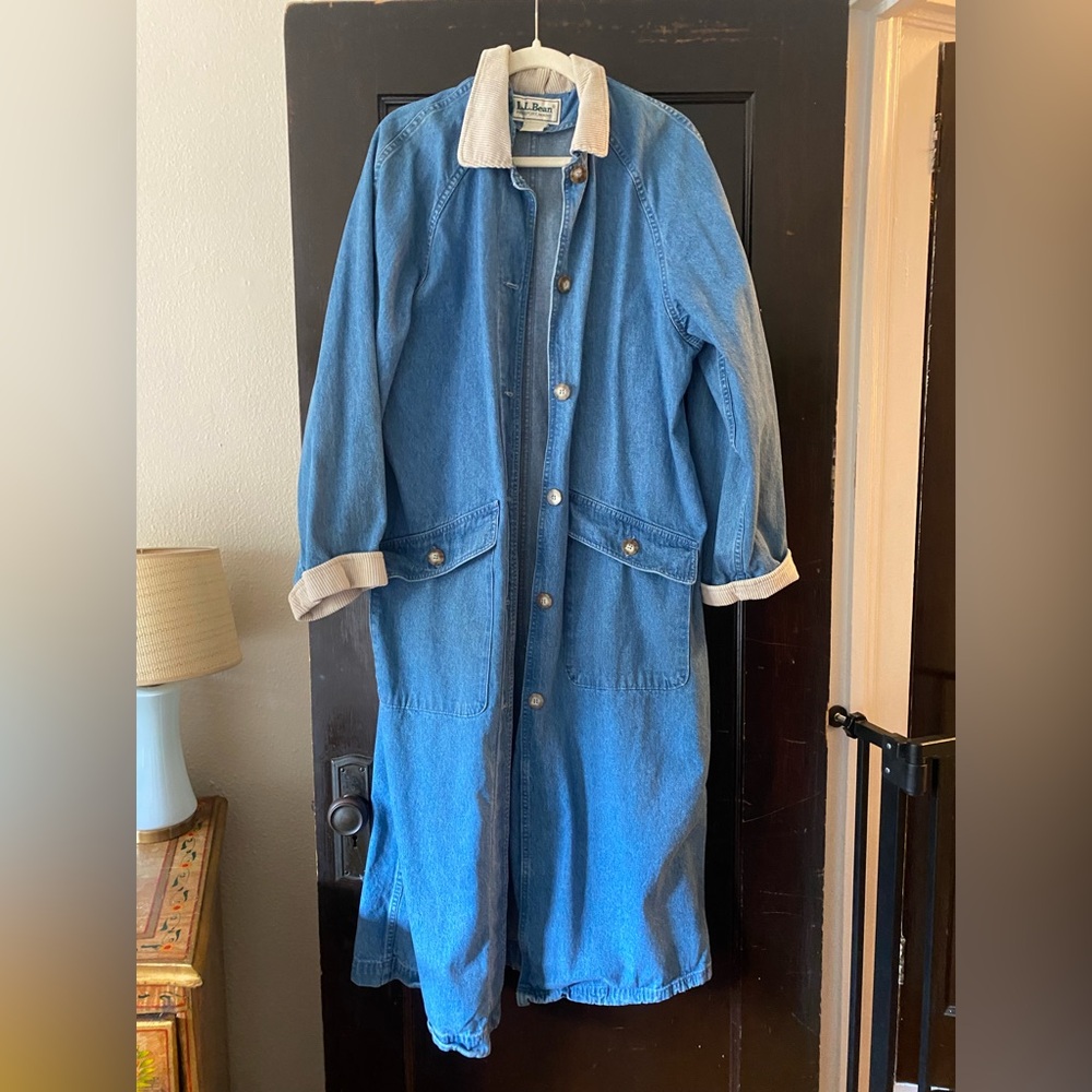 Vintage LL Bean denim trench